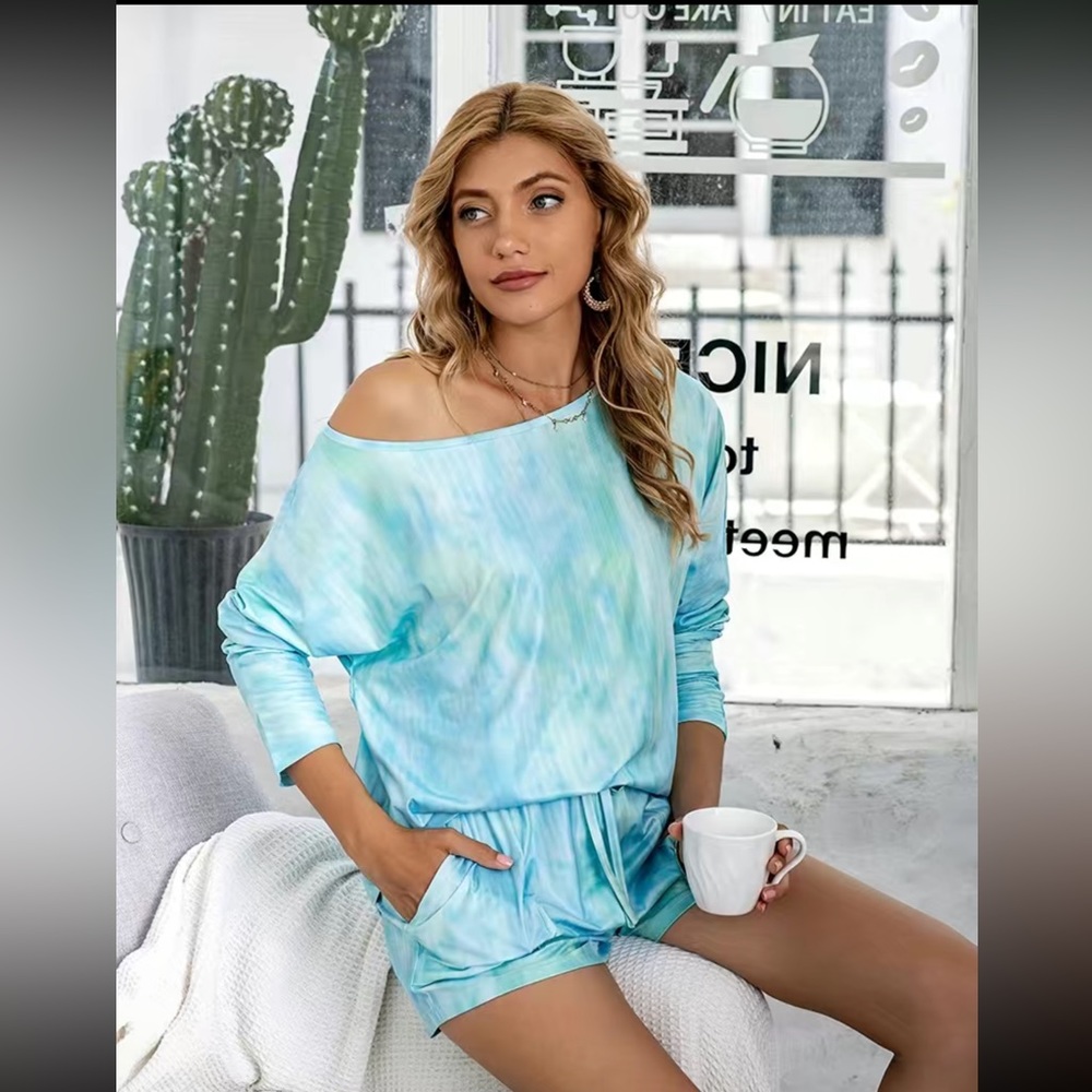 Shirt & shorts Tie Dye Lounge Set - Picture 3 of 4